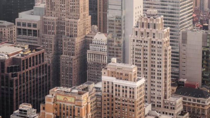 Skyscrapers seen from above