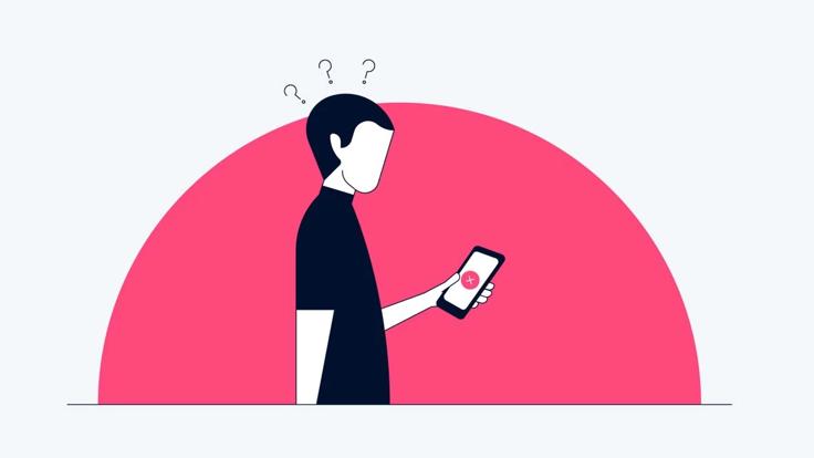 Illustration of person with chargeback on their phone