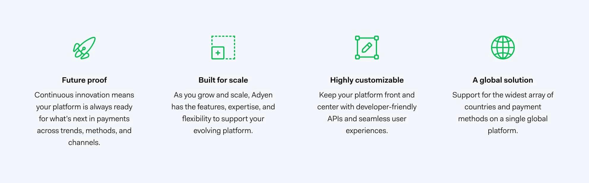 Reasons to chose Adyen for platform payments