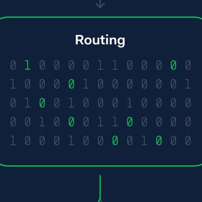 Illustration showing routing