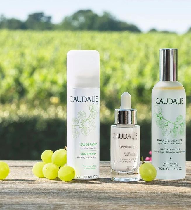 Caudalie products with vineyard