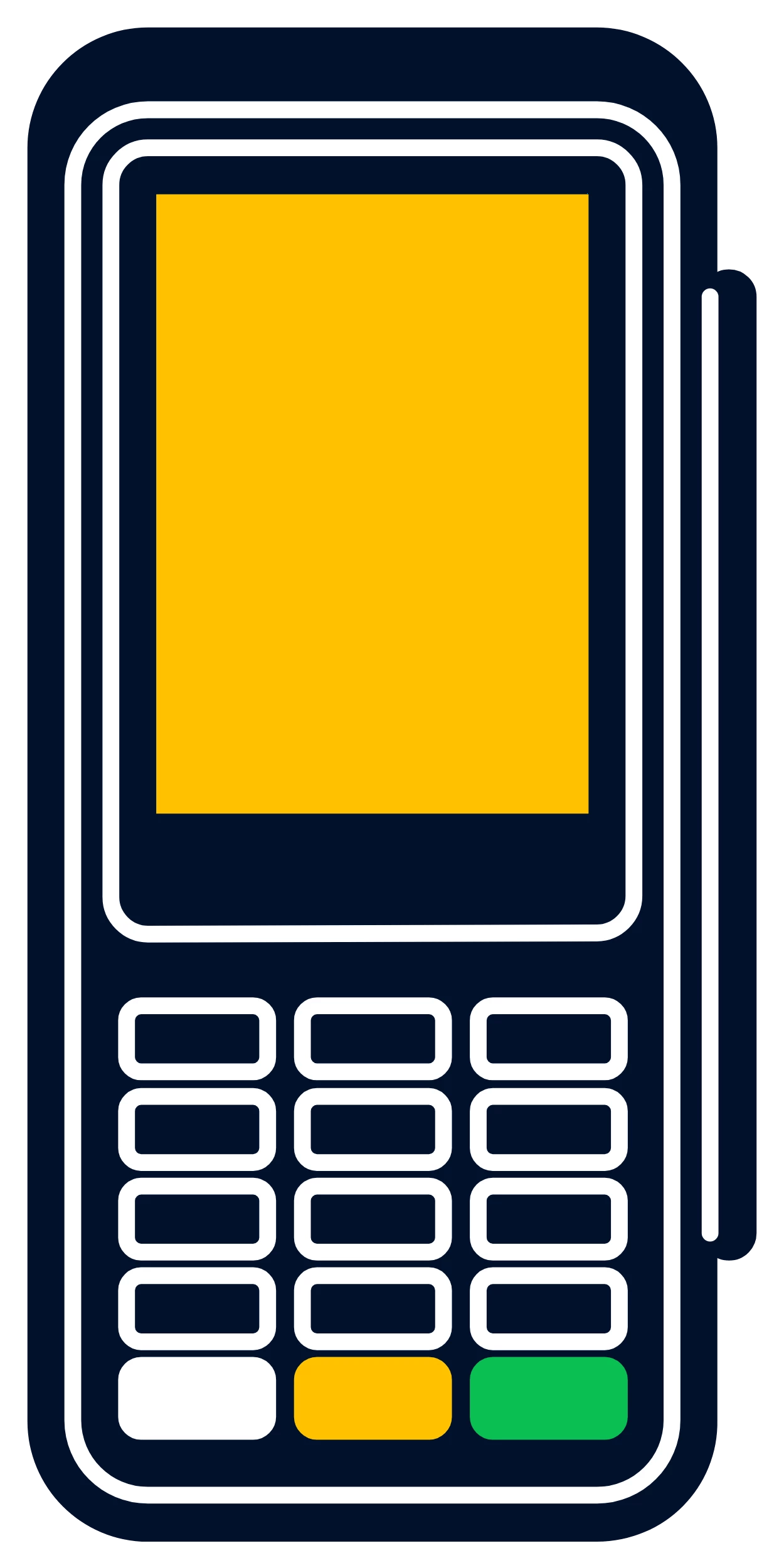 A terminal and a credit card to demonstrate countertop payments