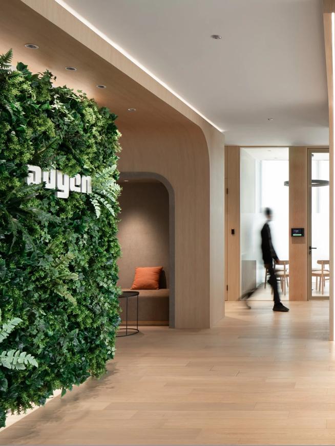 Shanghai office image with adyen green wall 