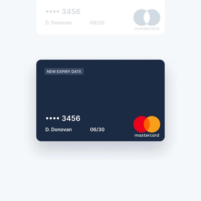 青いデビットカード - Mastercard
