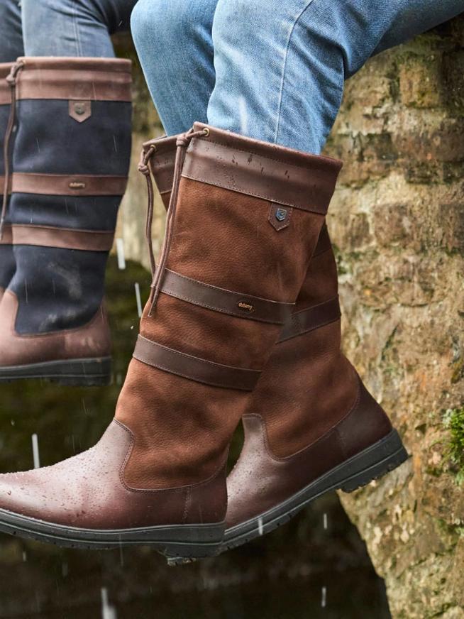 Brand photography of Dubarry's Galway boots