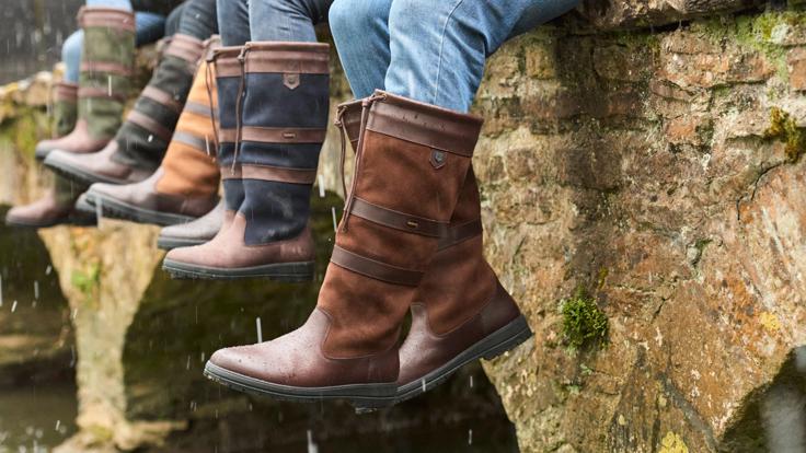 Brand photography of Dubarry's Galway boots
