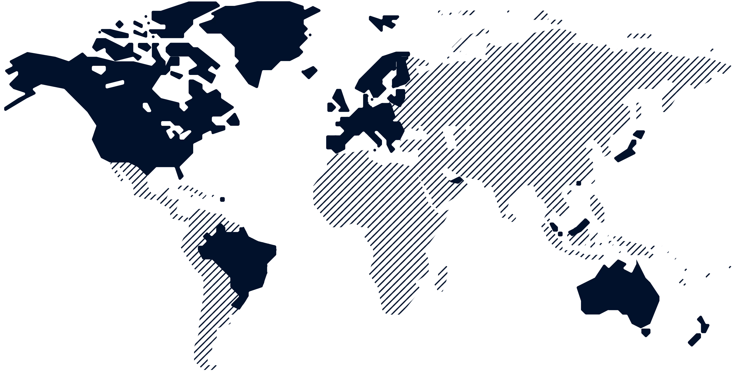 Une carte montrant la couverture d'Adyen Acquiring dans le monde