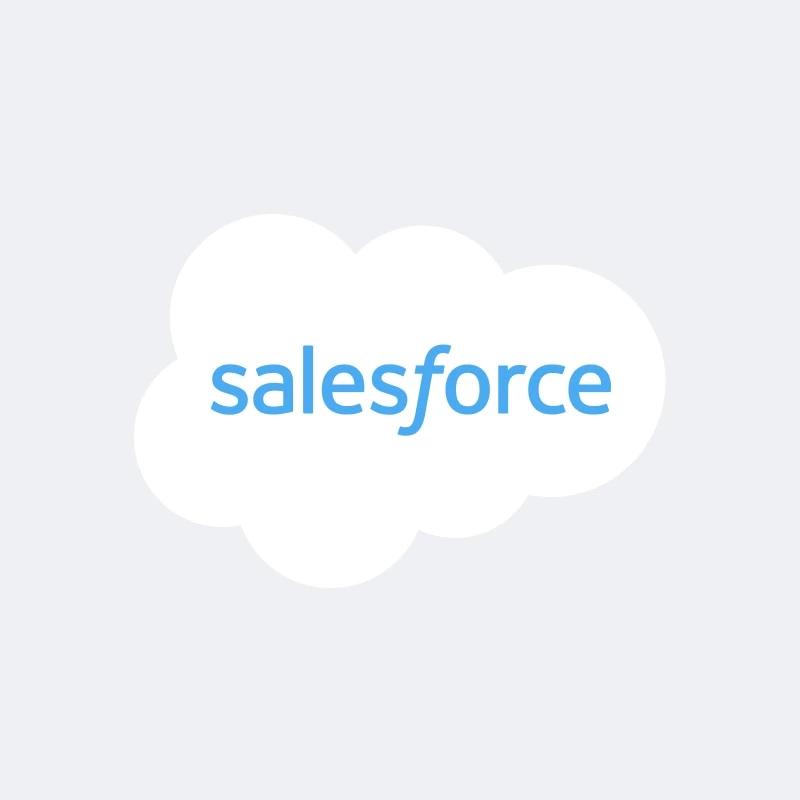The logo of Salesforce.