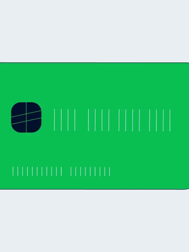 Abstract illustration of credit card being processed