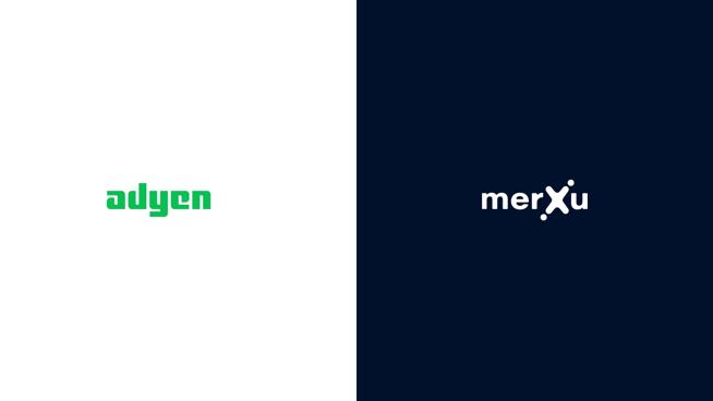 Adyen logo & merXu logo