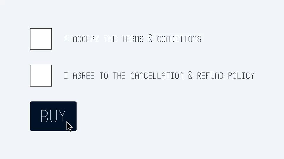 Agreeing to terms and conditions