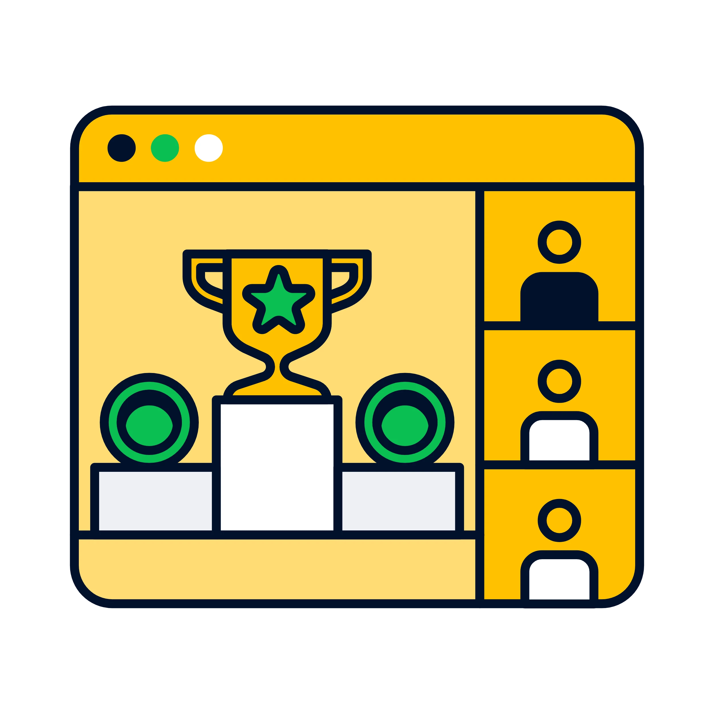 Webinar page with trophies 